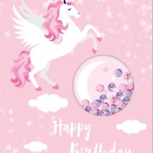 Happy birthday חד קרן עם חרוזים