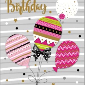Happy birthday בלונים ורוד