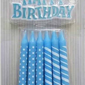 12 נרות + טופר HB תכלת