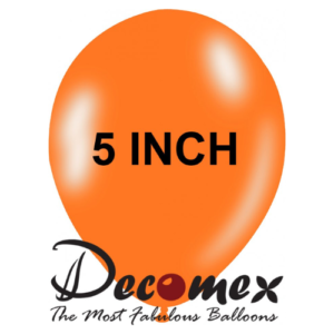 בלון 5" בצבע כתום חבילה 100 יחידות DECOMEX