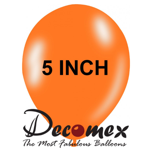 בלון 5" בצבע כתום חבילה 100 יחידות DECOMEX