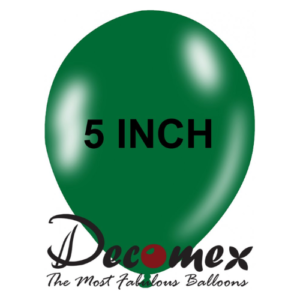 בלון 5" בצבע ירוק כהה חבילה 100 יחידות DECOMEX