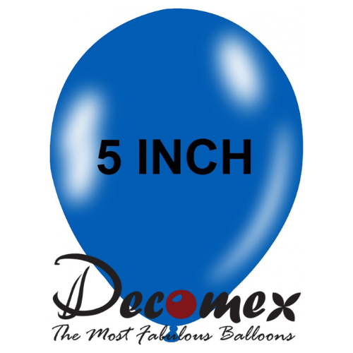 בלון 5" בצבע כחול דגל ישראל חבילה 100 יחידות DECOMEX