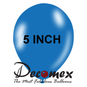 בלון 5" בצבע כחול בינוני חבילה 100 יחידות DECOMEX