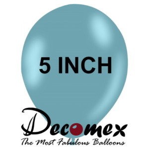 בלון 5" בצבע כחול קרולינה חבילה 100 יחידות DECOMEX