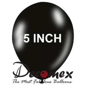בלון 5" בצבע שחור חבילה 100 יחידות DECOMEX