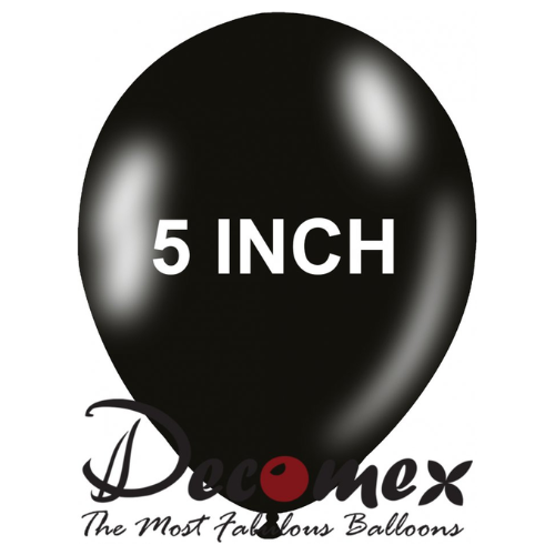 בלון 5" בצבע שחור חבילה 100 יחידות DECOMEX