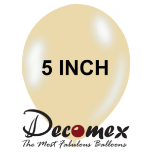 בלון 5" בצבע רטרו חול לבן חבילה 100 יחידות DECOMEX