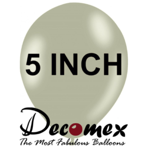 בלון 5" בצבע אפור חלוקי נחל חבילה 100 יחידות DECOMEX