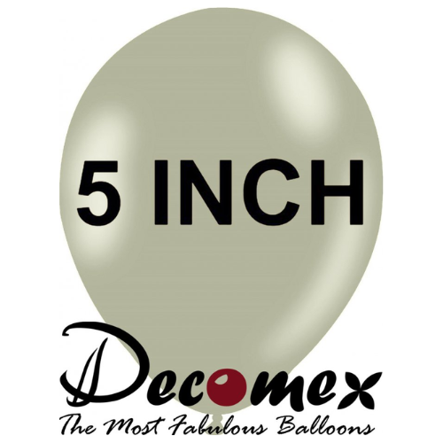 בלון 5" בצבע אפור חלוקי נחל חבילה 100 יחידות DECOMEX