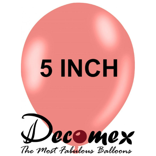 בלון 5" בצבע רוז מדבר חבילה 100 יחידות DECOMEX