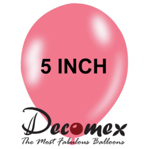 בלון 5" בצבע ורוד בייבי חבילה 100 יחידות DECOMEX