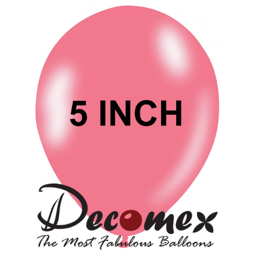 בלון 5" בצבע ורוד בייבי חבילה 100 יחידות DECOMEX