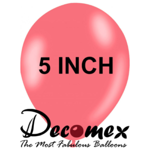 בלון 5" בצבע ורוד נסיכות חבילה 100 יחידות DECOMEX