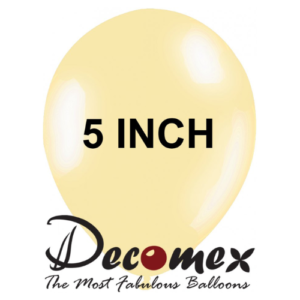 בלון 5" בצבע שנהב מקרון חבילה 100 יחידות DECOMEX