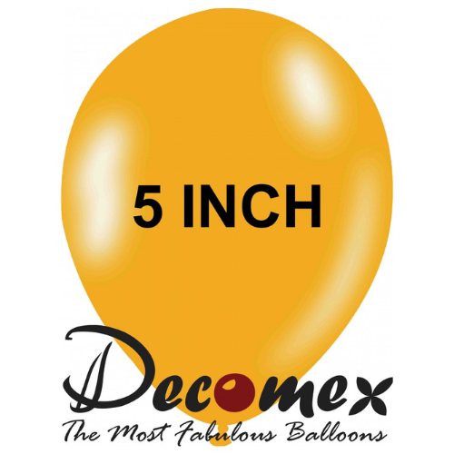 בלון 5" בצבע ענבר חבילה 100 יחידות DECOMEX
