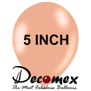 בלון 5" בצבע קורל סלמון חבילה 100 יחידות DECOMEX