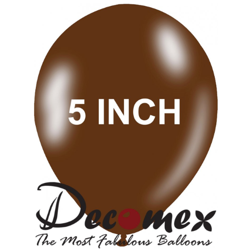 בלון 5" בצבע שוקולד חבילה 100 יחידות DECOMEX