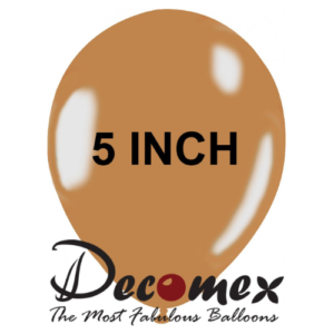 בלון 5" בצבע חום מוקה חבילה 100 יחידות DECOMEX