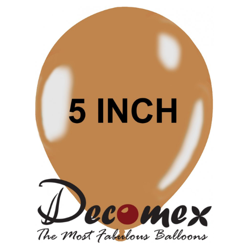 בלון 5" בצבע חום מוקה חבילה 100 יחידות DECOMEX