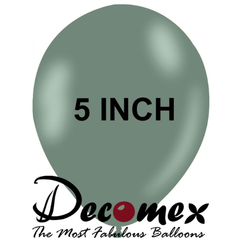בלון 5" בצבע רטרו ירוק חורפי חבילה 100 יחידות DECOMEX