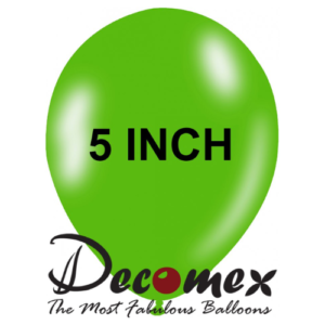 בלון 5" בצבע ירוק תפוח חבילה 100 יחידות DECOMEX