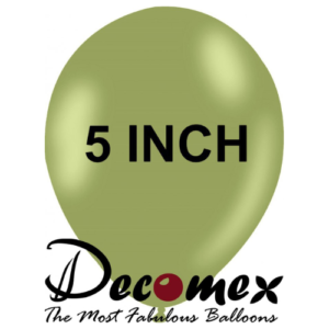בלון 5" בצבע רטרו אקליפטוס חבילה 100 יחידות DECOMEX