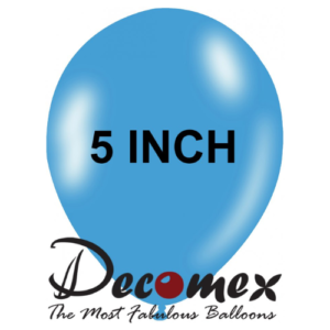 בלון 5" בצבע תכלת חבילה 100 יחידות DECOMEX