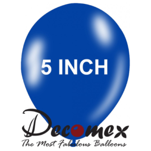 בלון 5" בצבע כחול רויאל חבילה 100 יחידות DECOMEX