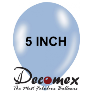 בלון 5" בצבע תכלת מקרון חבילה 100 יחידות DECOMEX
