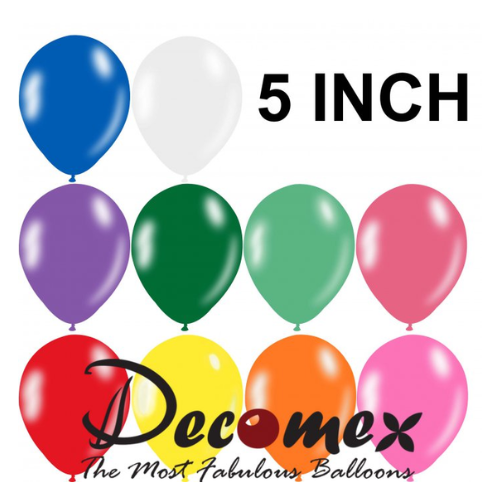בלון 5" מעורב צבעיים חבילה 100 יחידות DECOMEX