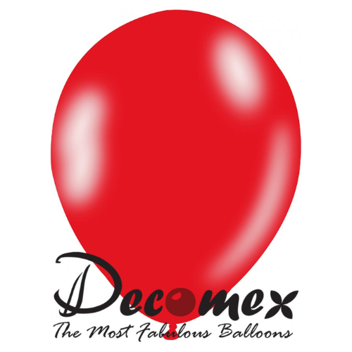 בלון 12" בצבע אדום 110 חבילה 100 יחידות DECOMEX