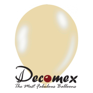 בלון 12" בצבע רטרו חול לבן 202 חבילה 100 יחידות DECOMEX