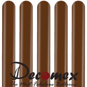 בלון נקניק 260 בצבע שוקולד 254 חבילה 100 יחידות DECOMEX