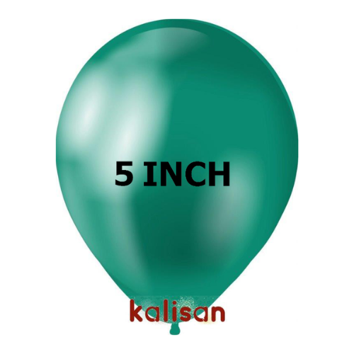 בלון גומי 5" בצבע כרום ירוק 5006 חבילה 100 יחידות KALISAN