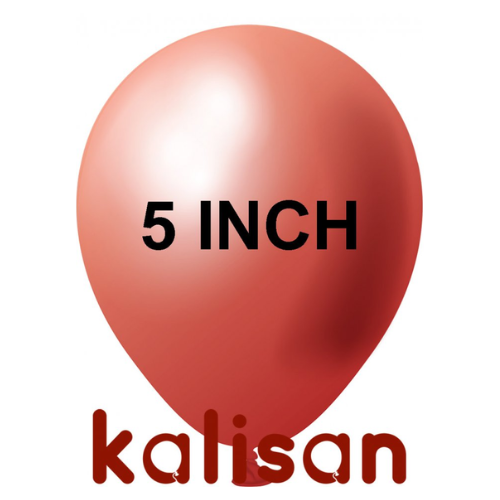 בלון גומי 5" בצבע כרום אדום 5010 חבילה 100 יחידות KALISAN