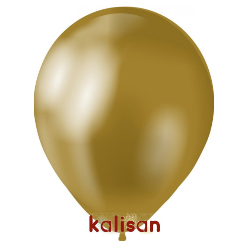 בלון גומי 12" בצבע כרום זהב 5001 חבילה 100 יחידות KALISAN