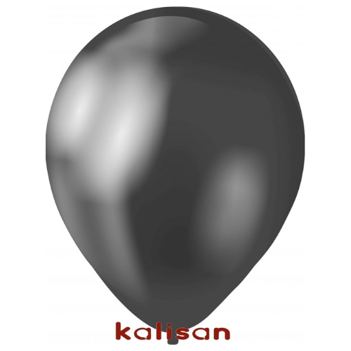 בלון גומי 12" בצבע כרום שחור 5009 חבילה 100 יחידות KALISAN