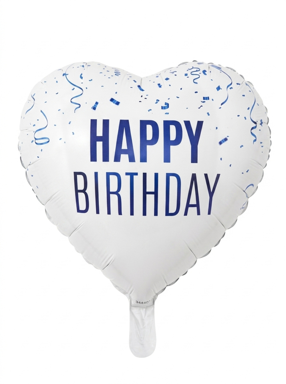 מיילר 18" – לב HAPPY BIRTHDAY כחול לבן