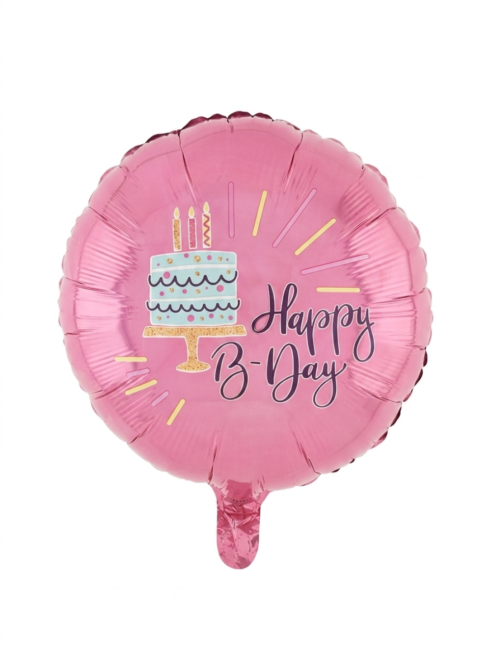 מיילר 18" – HAPPY B DAY עוגה ורוד