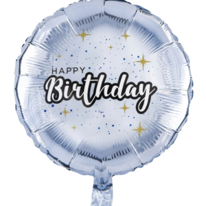 מיילר 18" – HAPPY BIRTHDAY כוכבים כסוף