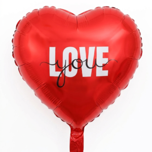 מיילר 18" – לב LOVE YOU קלאסי אדום
