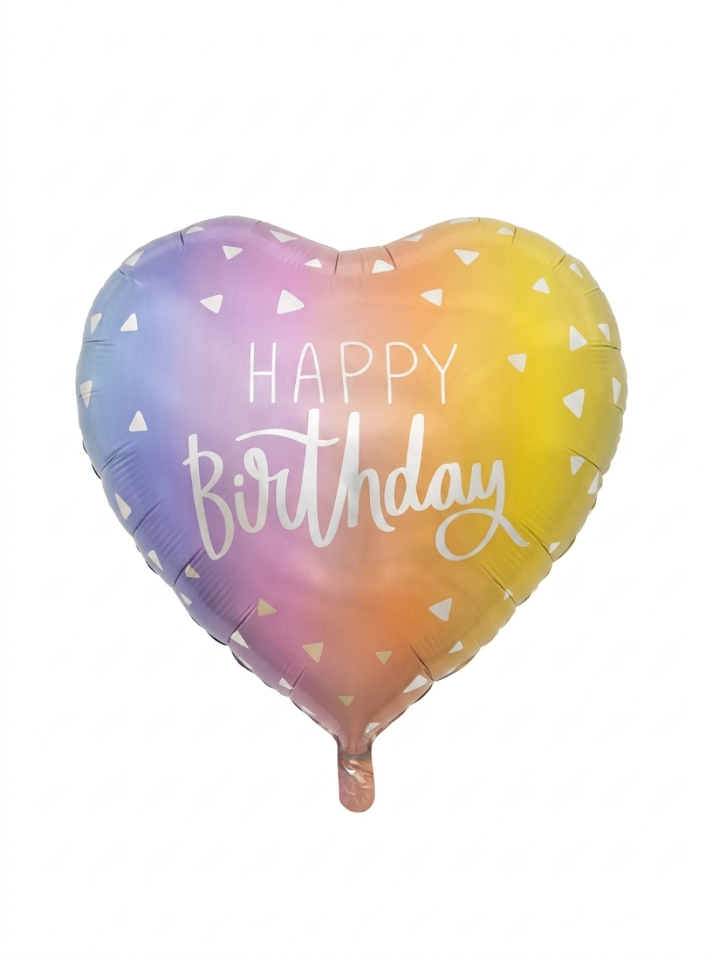 מיילר 26"- לב HAPPY BIRTHDAY משולשים צבעוני