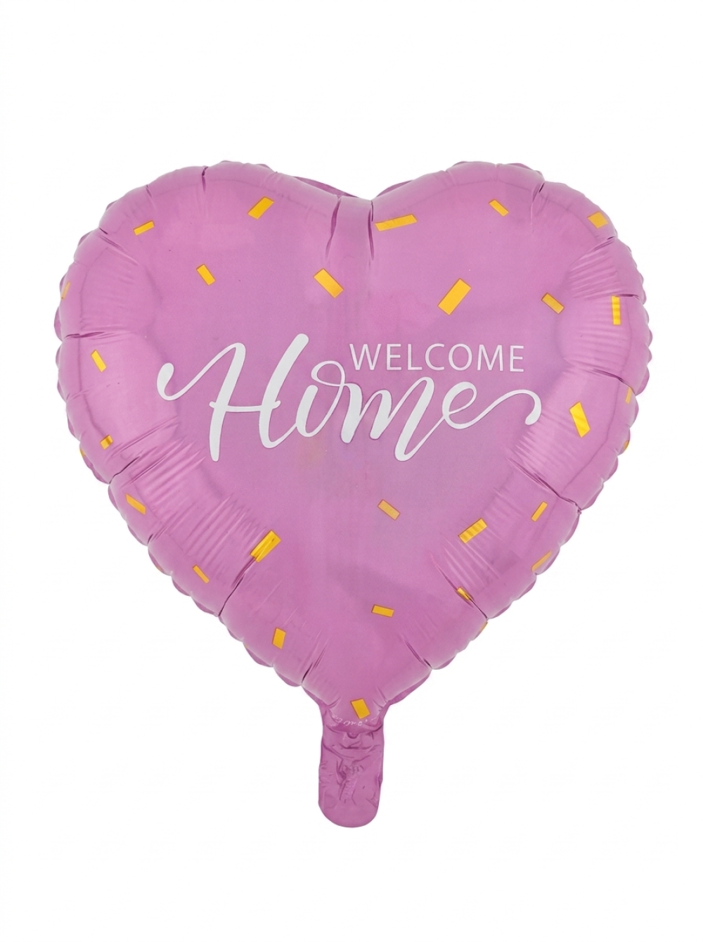 מיילר 18" – לב WELCOME HOME קונפטי ורוד