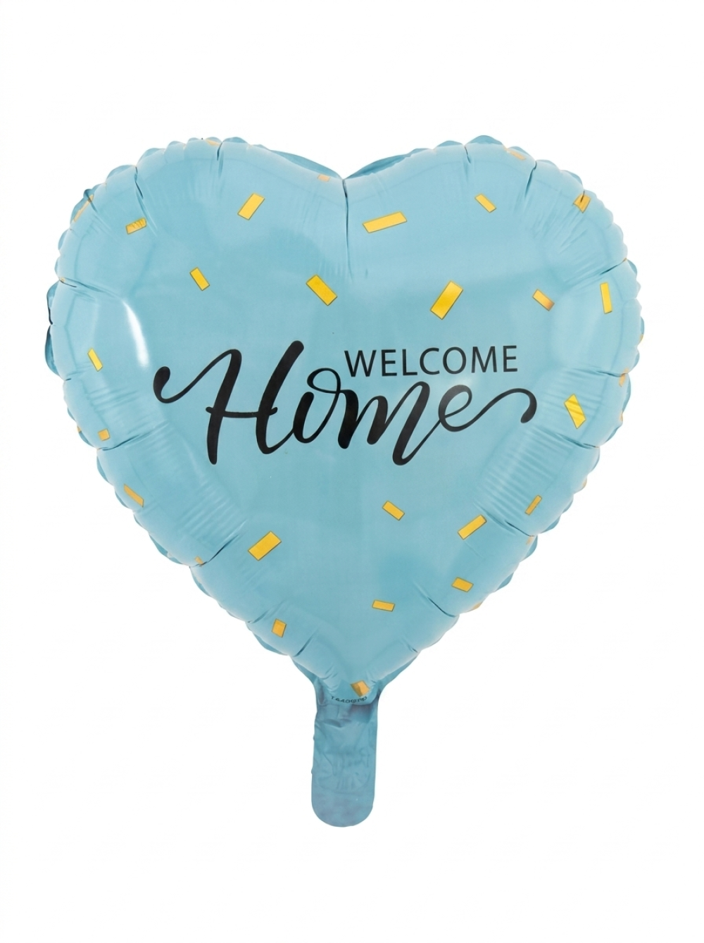 מיילר 18" – לב WELCOME HOME קונפטי תכלת