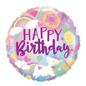 מיילר 18" – HAPPY BIRTHDAY חד קרן קסום