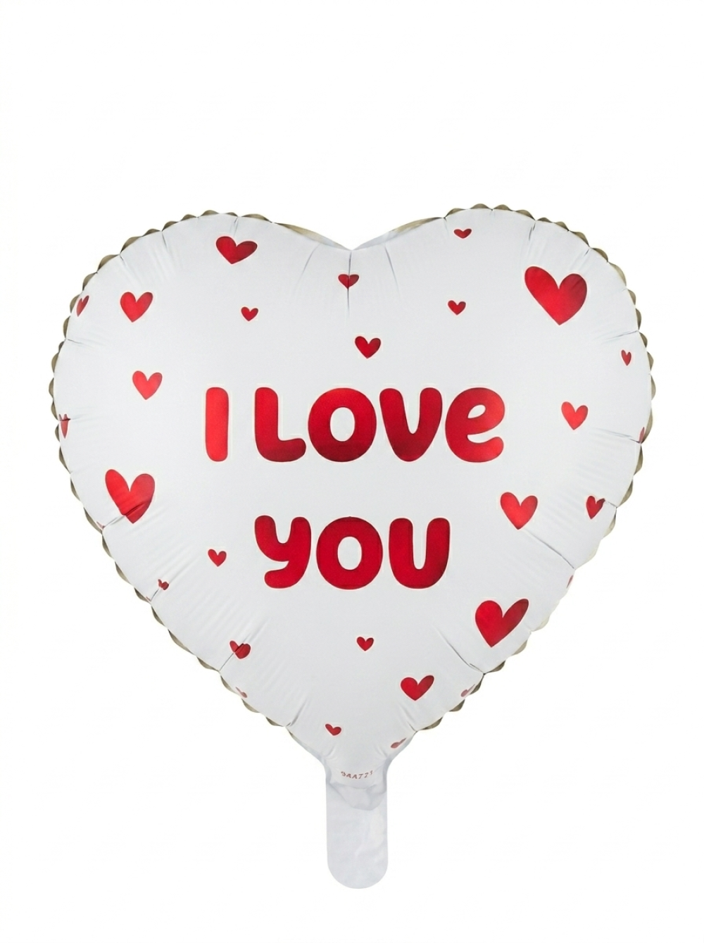 מיילר 18" – לב I LOVE YOU לבבות אדום לבן