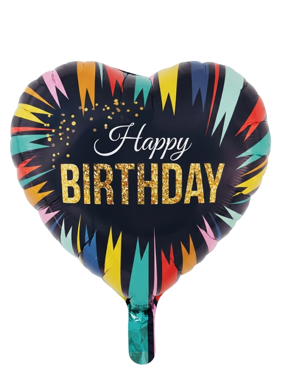 מיילר 18" – לב HAPPY BIRTHDAY סרטים כחול כהה