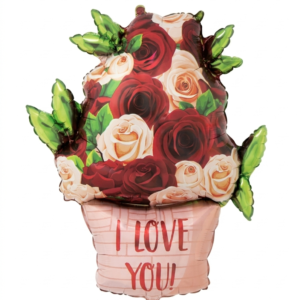 מיילר 39"- זר פרחים I LOVE YOU