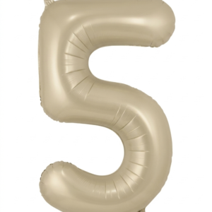בלון ספרה 34" – מספר 5 קרם שמנת מט